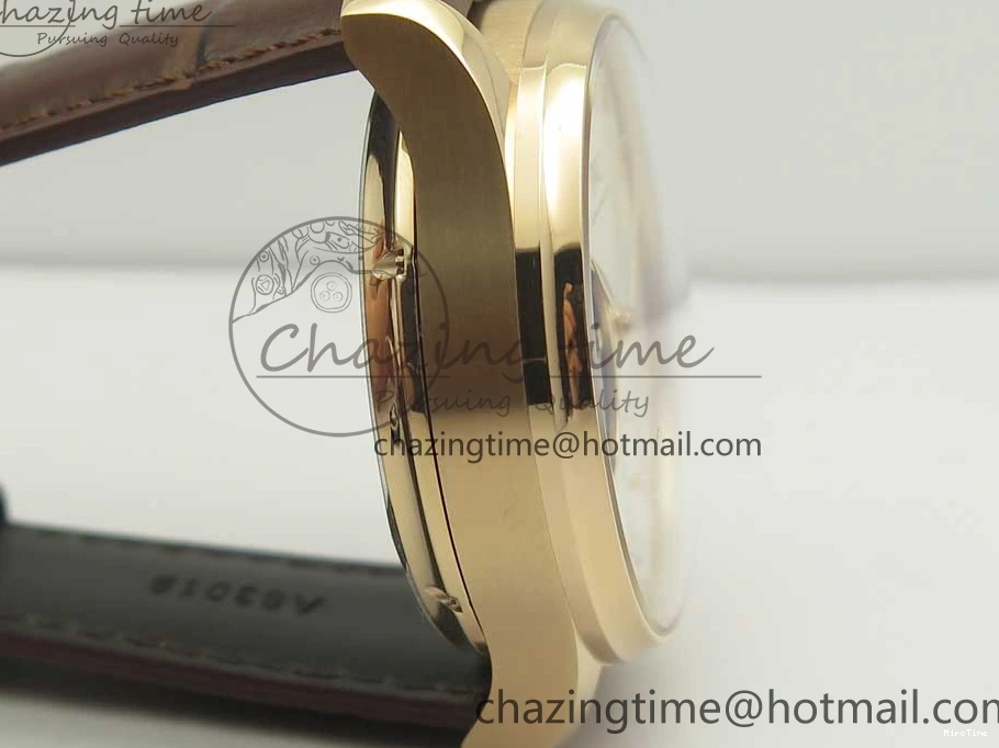 MIROTIME 0501 Portuguese Tourbillon IW5463 RG ZF Best Edition White Dial on Brown Leather Strap Stylish 7174